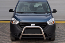 Dacia Dokker 2013-2022 гг. Защита переднего бампера WT006 (нержавейка) фото 1