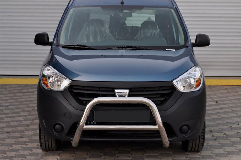 Dacia Dokker 2013-2022 гг. Защита переднего бампера WT006 (нержавейка) Image