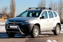 Renault Duster 2008–2017 гг. Передняя защита WT022 Нержавейка фото 2