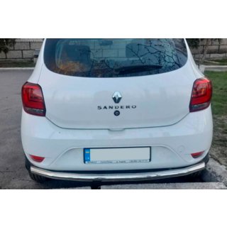 Задняя дуга AK002 (нержавейка) Renault Sandero 2013-2022 гг. фото 2
