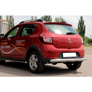 Задняя дуга AK002 (нержавейка) Dacia Sandero 2013-2020 гг. фото 2