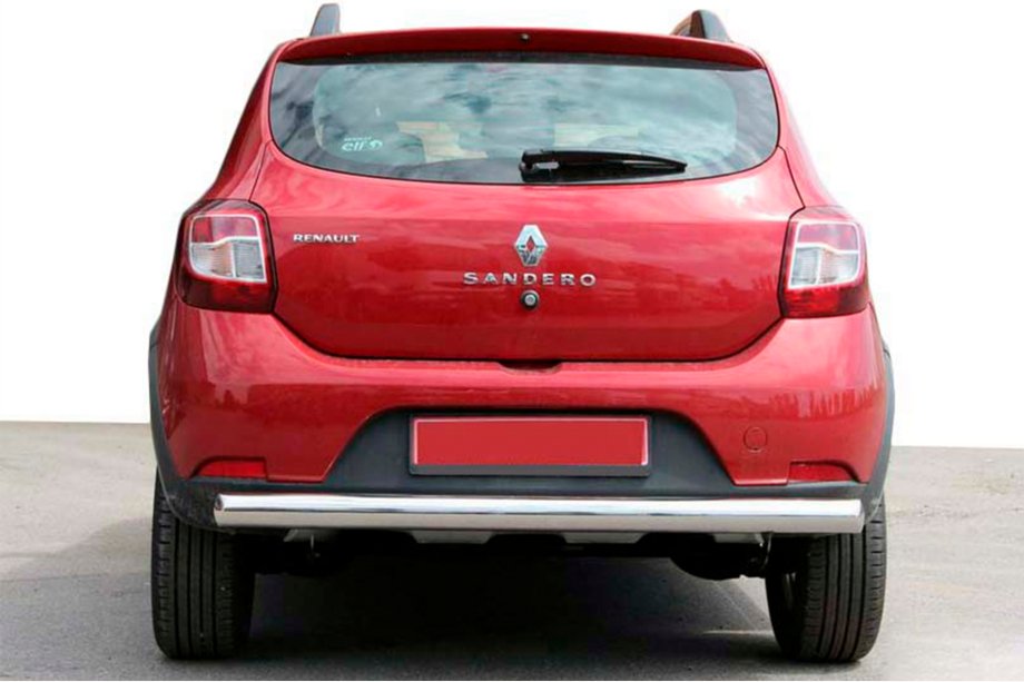 Dacia Sandero 2013-2020 гг. Задняя дуга AK002 (нержавейка) Фото 1