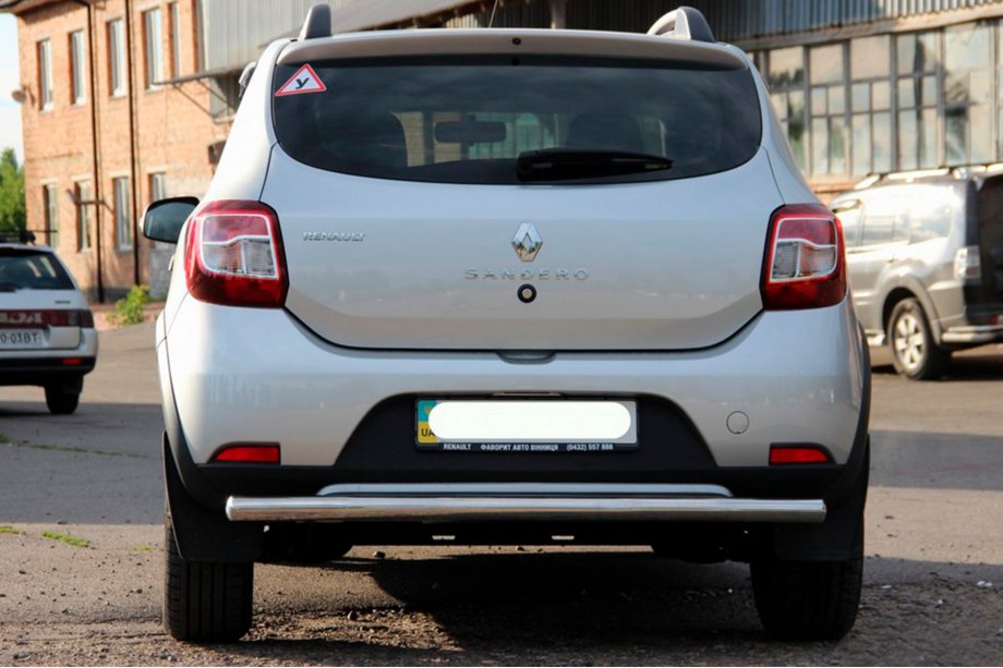 Dacia Sandero 2013-2020 гг. Задняя дуга AK002 (нержавейка) Фото 7