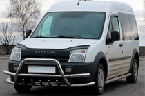 Ford Connect 2002–2006 гг. Кенгурятник с Двойными Дугами WT004-Plus (Нержавейка) фото 1