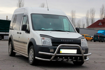 Ford Connect 2006–2009 гг. Кенгурятник с двойными дугами WT003-Plus-2 (нерж. сталь) фото 3