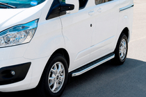 Ford Custom 2013-2022 гг. Боковые пороги Fullmond (2 шт., алюминий) фото 1