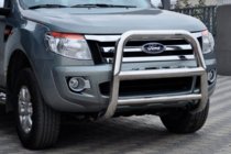 Ford Ranger 2011–2022 гг. Передняя защита WT018 (нержавейка) фото 1