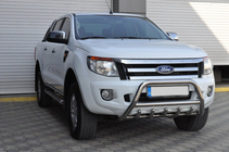 Ford Ranger 2011–2022 гг. Передняя защита WT003 (нержавейка) фото 3