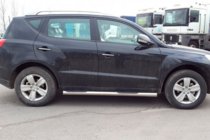 Geely Emgrand X7 2011- гг. Боковые трубы (2 шт., нержавейка) фото 2