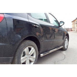 Боковые трубы (2 шт., нержавейка) Geely Emgrand X7 2011- гг. фото 3
