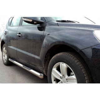 Боковые трубы (2 шт., нержавейка) Geely Emgrand X7 2011- гг. фото 1