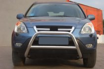 Honda CRV 2001-2006 гг. Кенгурятник WT005 (нержавейка) фото 1