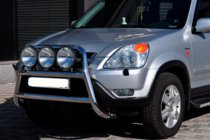 Honda CRV 2001-2006 гг. Кенгурятник WT018 (нержавейка) фото 4