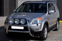 Honda CRV 2001-2006 гг. Кенгурятник WT018 (нержавейка) фото 3