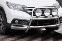 Honda CRV 2012-2016 гг. Передняя защита WT018 (нержавейка) фото 1