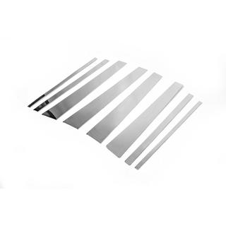 Накладки на дверные стойки из нержавеющей стали (8 шт) фото 3