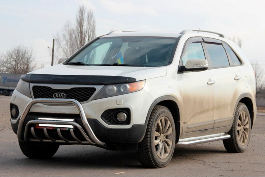Kia Sorento II XM 2009-2014 гг. Кенгурятник WT002/2 (нержавейка) Image
