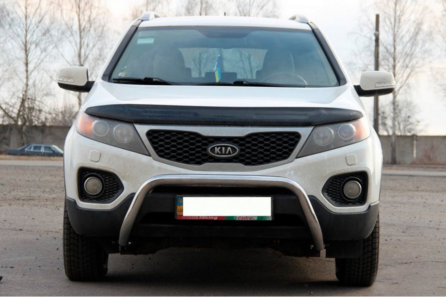 Kia Sorento II XM 2009-2014 гг. Кенгурятник WT007 (нержавейка) Фото 2