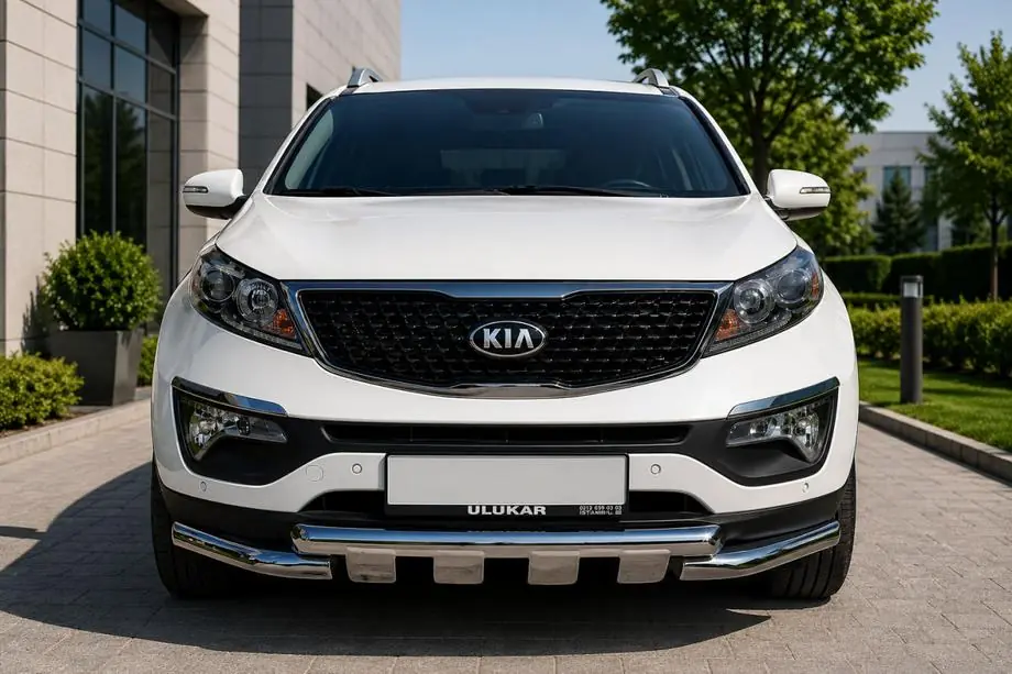 Kia Sorento II XM 2009-2014 гг. Передняя защита ST009-15 (2013-2015, Нержавейка) Image