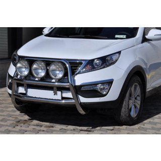 Кенгурятник WT018 (нержавейка) Kia Sportage 2010-2015 гг. фото 1