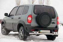 Chevrolet Niva 1998-2020 гг. Задняя дуга AK015 (нержавейка) фото 3