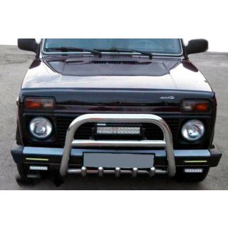 Кенгурятник QT006 (нерж. сталь) Lada Niva та Urban 1977- гг. фото 1