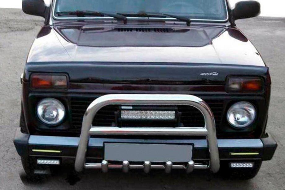 Lada Niva та Urban 1977- гг. Кенгурятник QT006 (нерж. сталь) Image