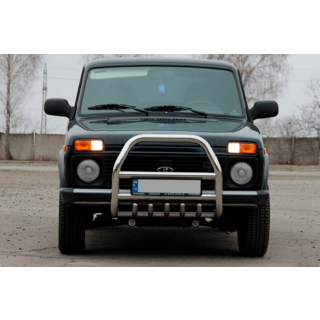 Кенгурятник QT007 (нержавейка)