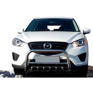 Передняя защита WT021 (нержавейка) Mazda CX-5 2012-2017 гг. фото 3