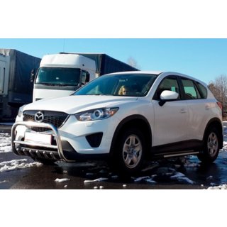 Передняя защита WT021 (нержавейка) Mazda CX-5 2012-2017 гг. фото 1