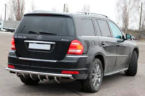 Mercedes GL class X164 2006-2012 гг. Задняя дуга AK-Style (нержавейка) фото 1