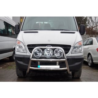 Высокий кенгурятник WT018 (нержавейка) Mercedes Sprinter W906 2006–2018 гг. фото 2