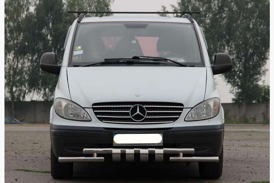 Mercedes Vito W639 2004-2014 гг. Передняя защита Shark ST015 (нержавейка) Фото 1