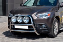 Mitsubishi ASX 2010-2023 гг. Кенгурятник WT018 (нержавейка) фото 2