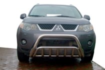 Mitsubishi Outlander 2006-2012 гг. Передний Защитный Дуга WT002 (Нержавейка) фото 1
