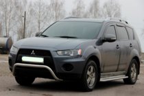 Mitsubishi Outlander 2006-2012 гг. Кенгурятник WT007 (нержавейка) фото 2