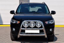 Mitsubishi Outlander 2006-2012 гг. Кенгурятник WT018 (2010-2012, нерж.) фото 1