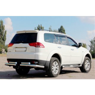 Задняя защита AK003-Special (2 шт., нерж. сталь) Mitsubishi Pajero Sport 2008-2015 гг. фото 3
