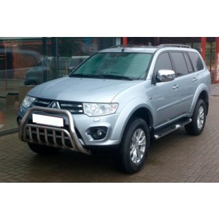 Передняя защита WT002 (нержавейка) Mitsubishi Pajero Sport 2008-2015 гг. фото 2