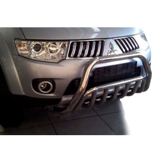 Передняя защита WT002 (нержавейка) Mitsubishi Pajero Sport 2008-2015 гг. фото 4