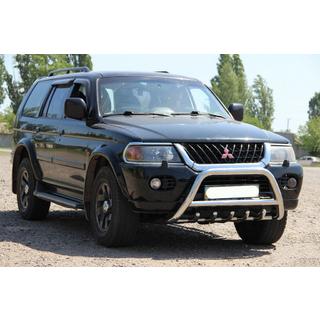 Кенгурятник WT003 (нержавейка) Mitsubishi Pajero Sport 1996-2007 гг. фото 3