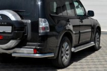 Mitsubishi Pajero Wagon IV 2006-2021 гг. Задняя дуга AK003 (нерж. сталь) фото 1