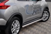 Nissan Juke 2010-2019 гг. Боковые трубы Ø60 (2 шт., Нержавейка) фото 2
