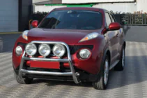 Nissan Juke 2010-2019 гг. Защита переднего бампера WT018 (нержавейка) фото 2