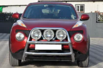 Nissan Juke 2010-2019 гг. Защита переднего бампера WT018 (нержавейка) фото 3