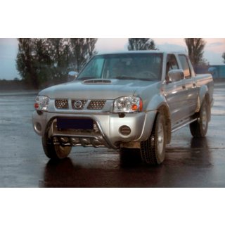Кенгурятник WT002 (Нержавейка) Nissan NP300 1999-2015 гг. фото 1
