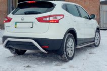 Nissan Qashqai 2014-2021 гг. Задняя дуга AK007-1 (нержавейка) фото 5