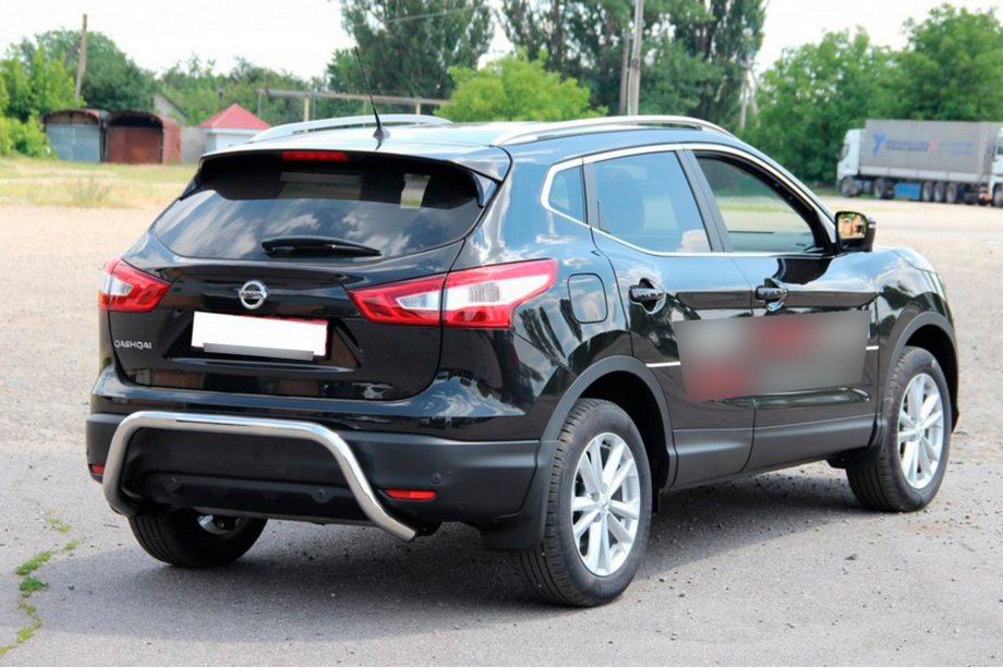 Nissan Qashqai 2014-2021 гг. Задняя дуга AK007-1 (нержавейка) Image
