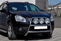 Nissan Qashqai 2007-2010 гг. Кенгурятник WT018 (нержавейка) фото 2