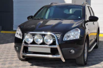 Nissan Qashqai 2010-2014 гг. Кенгурятник WT018 (нержавейка) фото 3